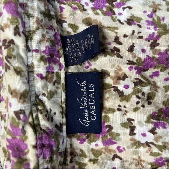 Vintage Y2K Gloria Vanderbilt Floral Print Women's Top - Picture 4 of 8